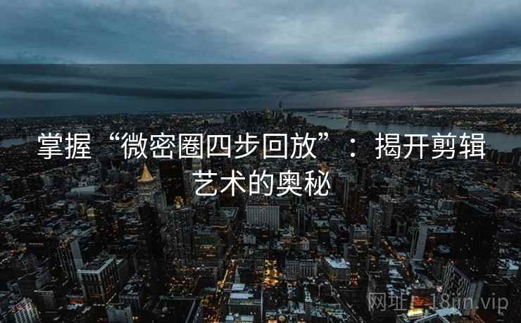 掌握“微密圈四步回放”：揭开剪辑艺术的奥秘